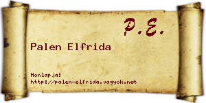 Palen Elfrida névjegykártya